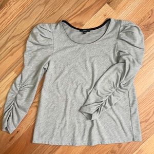 Drew Grey Long Sleeve Ruffle Shoulder Top